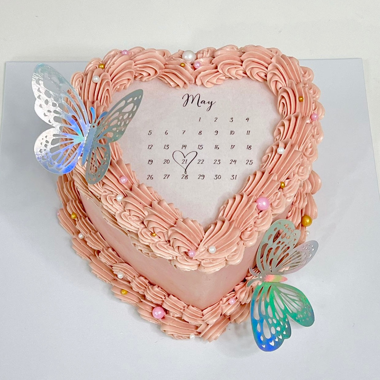 Heart Shaped Flame Cake