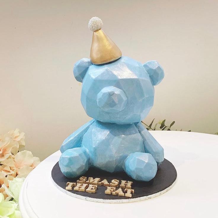 扑扑藍色熊造型蛋糕 | 訂製造型蛋糕 - My Sweet Art