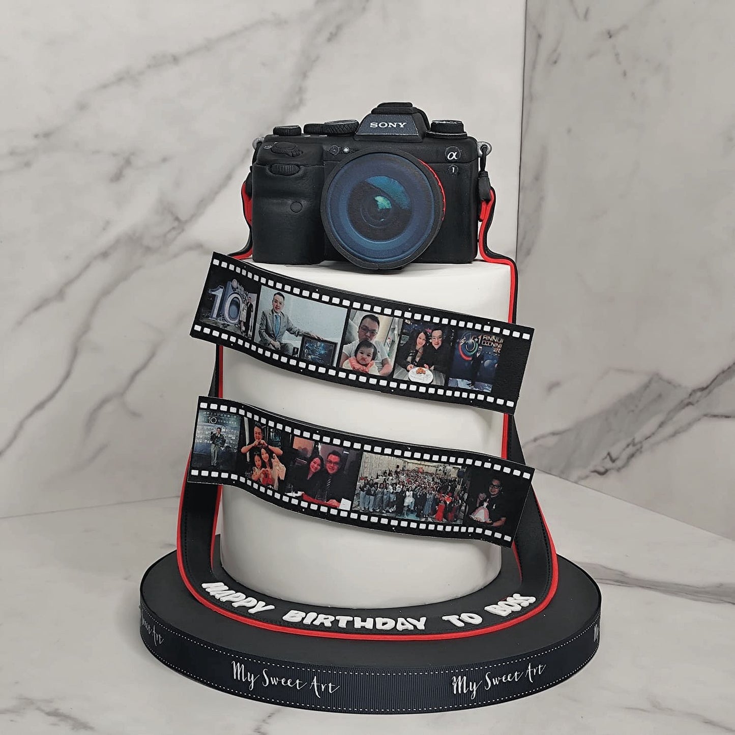 攝影師相機膠卷照片蛋糕