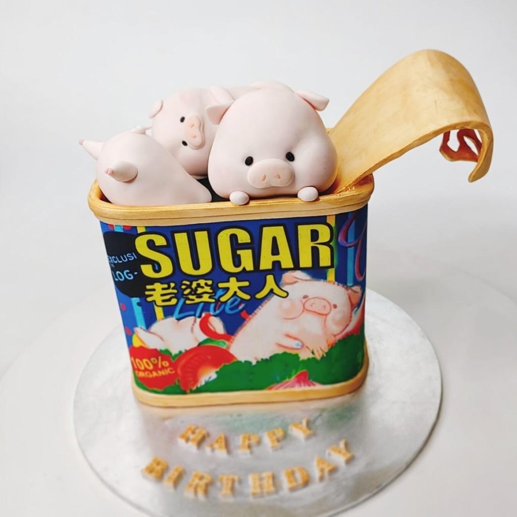 罐頭豬LuLu造型蛋糕 | 訂製造型蛋糕 - My Sweet Art