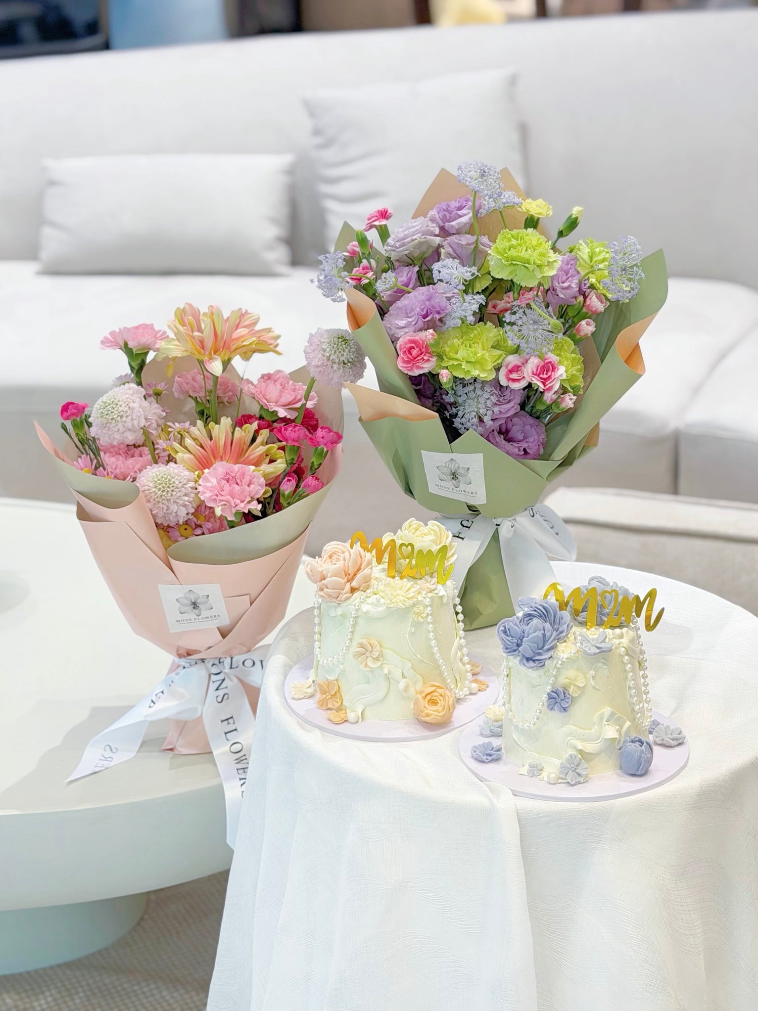 母親節禮品組合｜花束+蛋糕