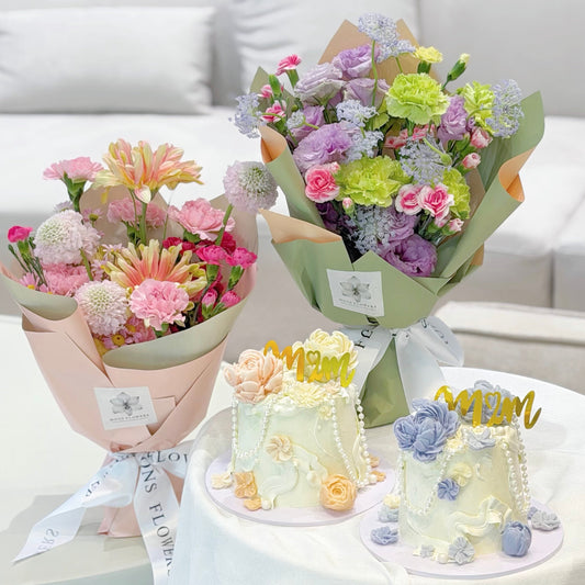 母親節花束蛋糕組合｜Mother’s Day Gift Set ￼