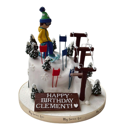 滑雪人像造型蛋糕 | 訂製造型蛋糕 - My Sweet Art