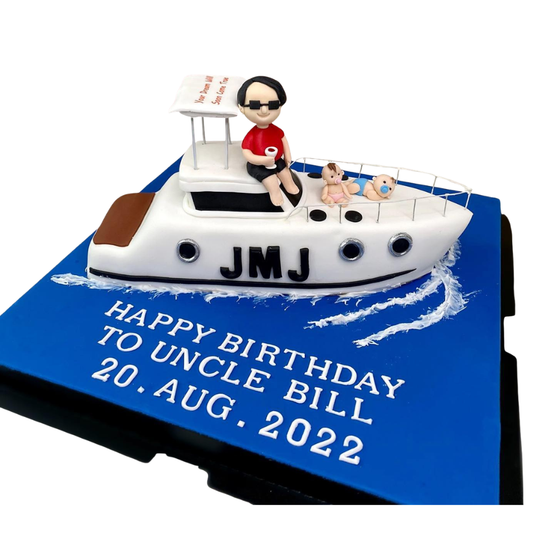 遊艇人像造型蛋糕 | 訂製造型蛋糕 - My Sweet Art