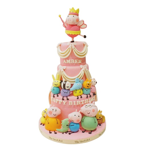 Peppa Pig and friend 三層造型蛋糕 | 訂製造型蛋糕 - My Sweet Art