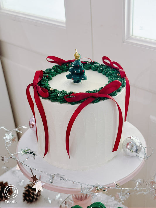 聖誕蝴蝶結蛋糕