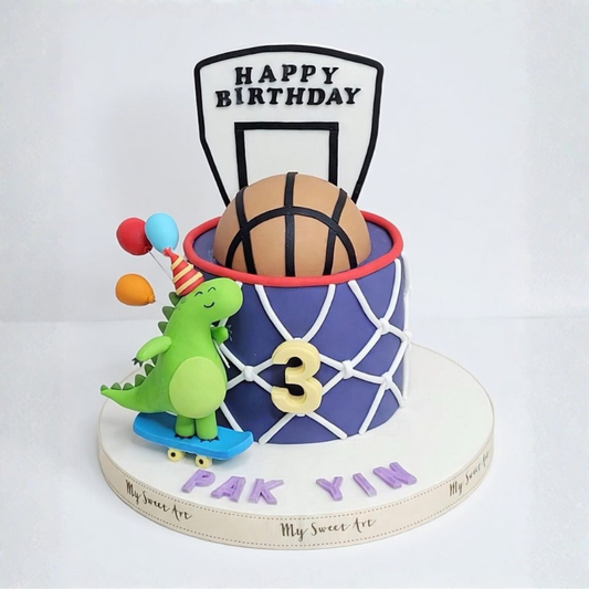 籃球恐龍造型蛋糕 | 訂製造型蛋糕 - My Sweet Art