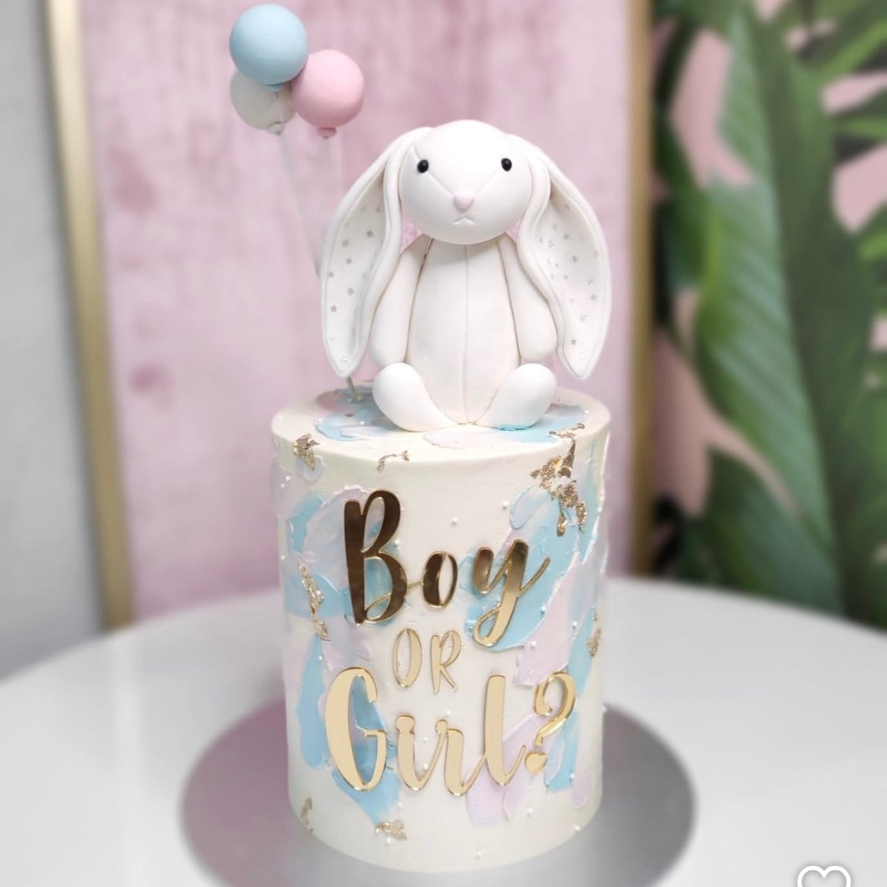 Jelly cat 小兔 性別揭曉蛋糕￼