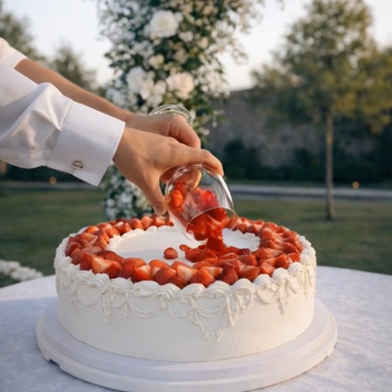 大型鮮忌廉莓果造型結婚蛋糕 (C) The Grand Celebration Fruit Cake / Table Cake/ Wedding cake (C)