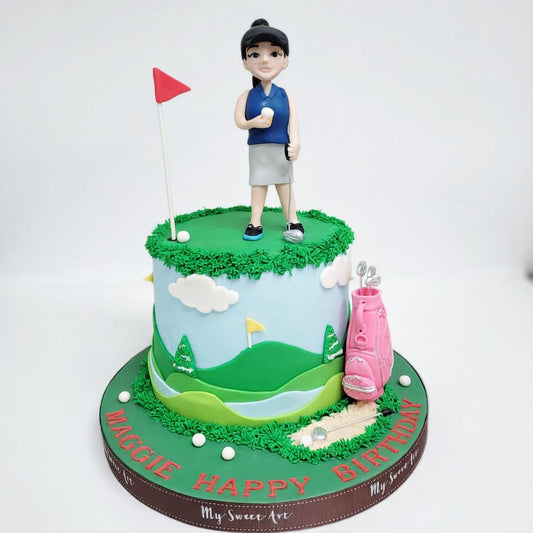 高爾夫球人像造型蛋糕 | 訂製造型蛋糕 - My Sweet Art