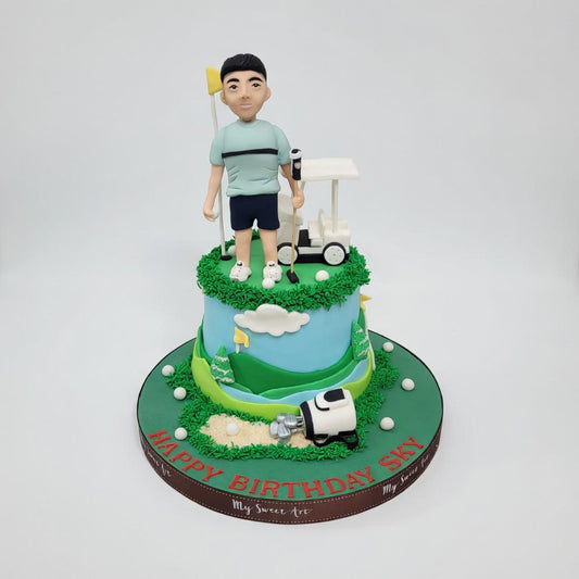 高爾夫球人像蛋糕 | 訂製造型蛋糕 - My Sweet Art