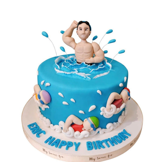游水運動員造型蛋糕 | 訂製造型蛋糕 - My Sweet Art