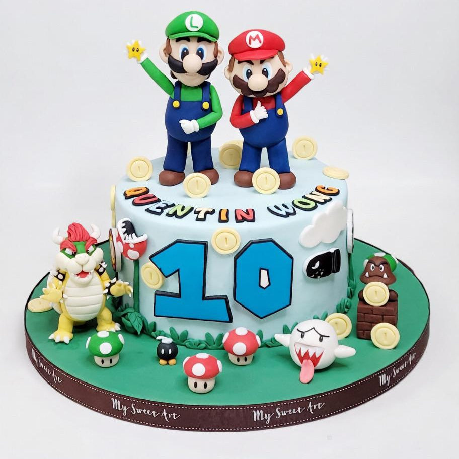 Mario和Luigi造型生日蛋糕 | 訂製造型蛋糕 - My Sweet Art