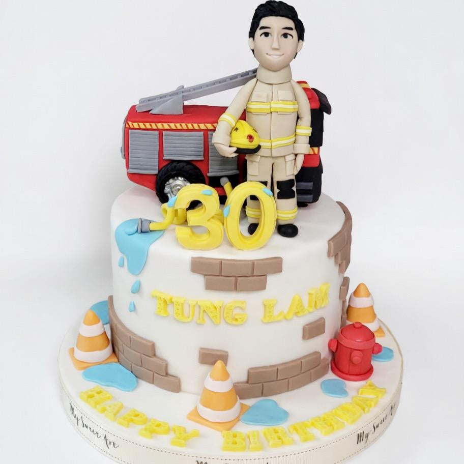 消防員消防車造型蛋糕 B
