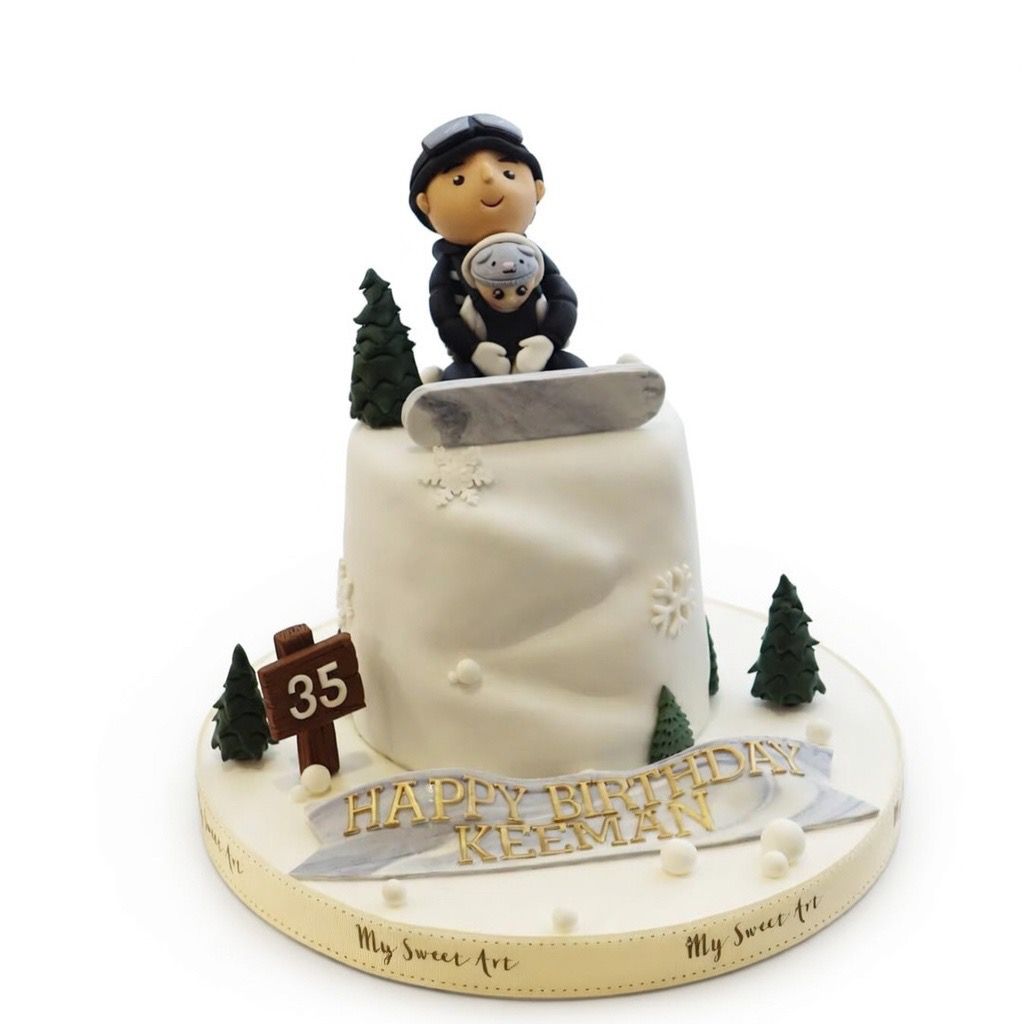 滑雪人像造型蛋糕 | 訂製造型蛋糕 - My Sweet Art
